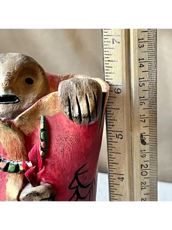 Signed Judy Peele Lazarts Tribal People Ltd. Ed. Figurine 3434/7500 Ceramic 7"T - Picture 11 of 13